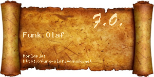 Funk Olaf névjegykártya